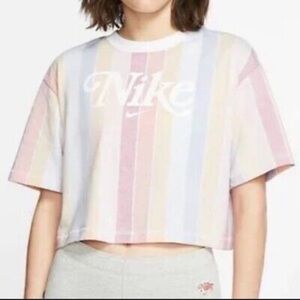 Nike size XS Crop tee with multicolor strips